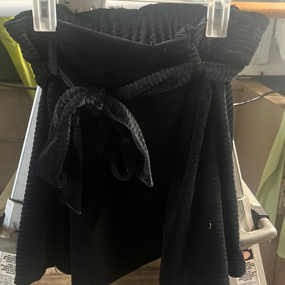 Vylette Small Black Velvet Skirt